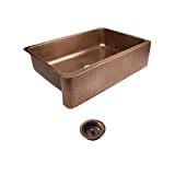 41AmeuoIu L. SL160 | 14 Best Kitchen Sinks 2021 Reviews (Ultimate Buying Guide) Sinkology SEK307-33-AMZ-B Lange Farmhouse/Apron-Front 32 in. Single Bowl Strainer Drain Kitchen Sink...