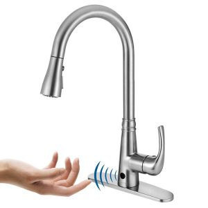 Motion Sensor Touchless Kitchen Faucet with Sprayer | 11 Best Touchless Kitchen Faucet 2019 Review [Everyone Loves]