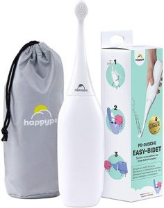 HAPPYPO Easy-Bidet (White) Portable Shower for Improved Hygiene